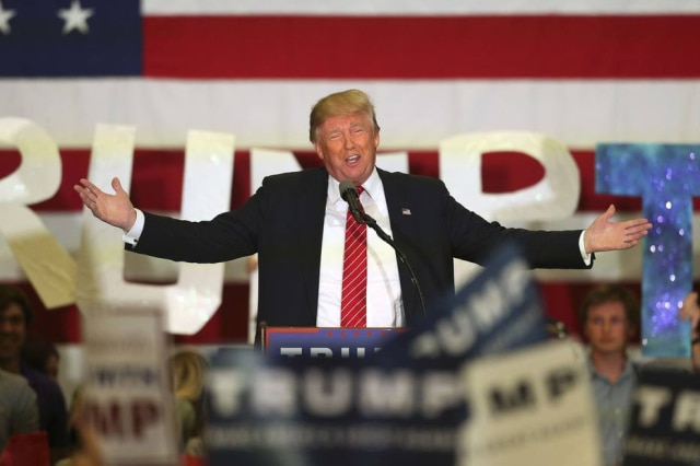 Layne Murdoch Jr. Trump em campanha presidencial no ano de 2016.