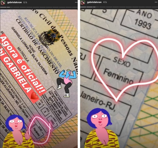 Instagram / @gabrielaloran Instagram da atriz.