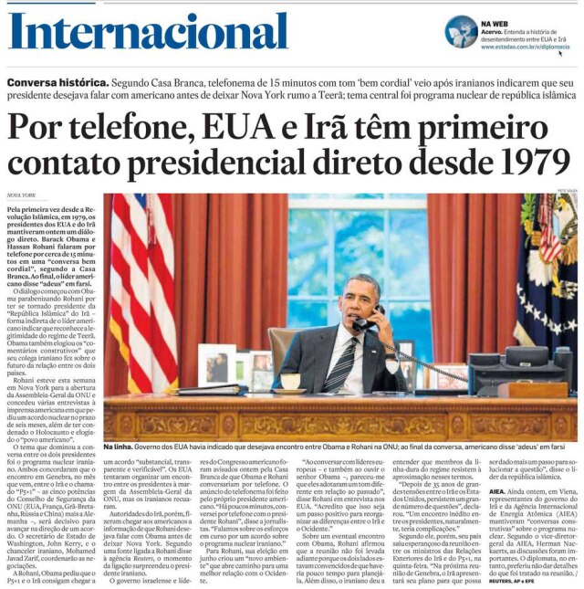 Acervo/Estadão O Estado de S.Paulo - 28/09/2013Clique aqui para ver página ampliada
