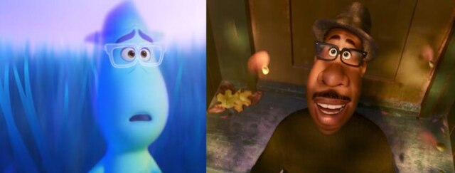 Reprodução / Disney O protagonista do filme 'Soul' vira um espírito azul após morrer