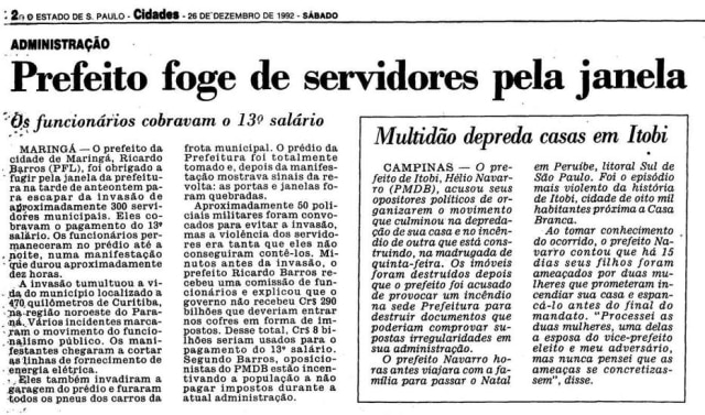 Acervo/Estadão >> Estadão - 26/12/1992