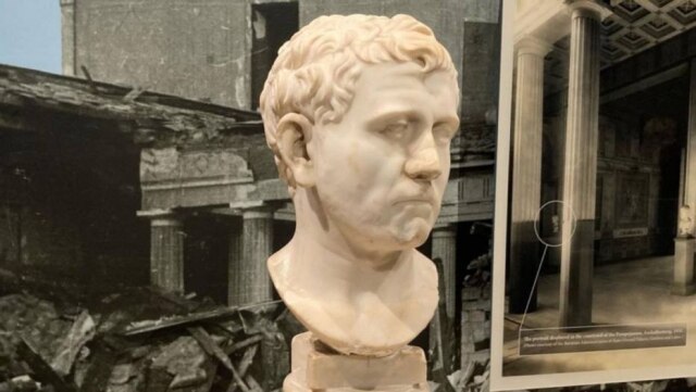 Instagram/@templeofvintage Busto romano de valor inestímavel foi esculpido há dois mil anos, entre o final do século 1 a.C. e início do século 1 d.C.