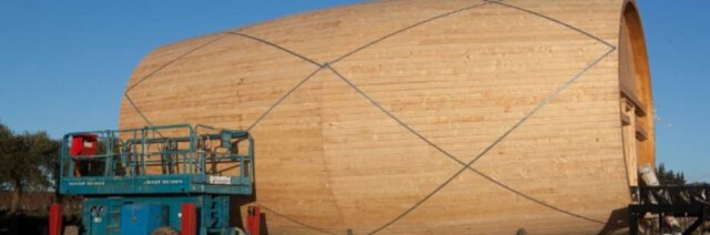 Divulgação O barril tem capacidade para 300 mil litros de vinho e fica na região de Languedoc, na França.