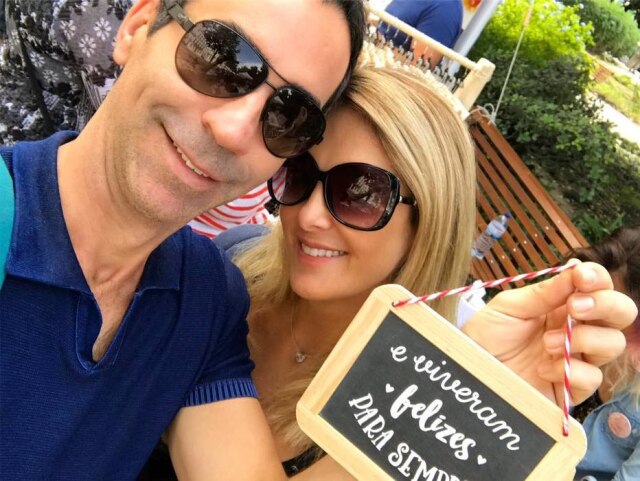 Instagram / @cesartralli César Tralli e Ticiane Pinheiro