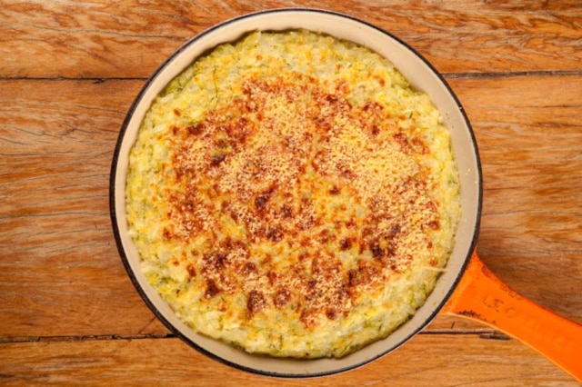 Codo Meletti|Estadão Gratin de arroz com abobrinha da Julia Child.