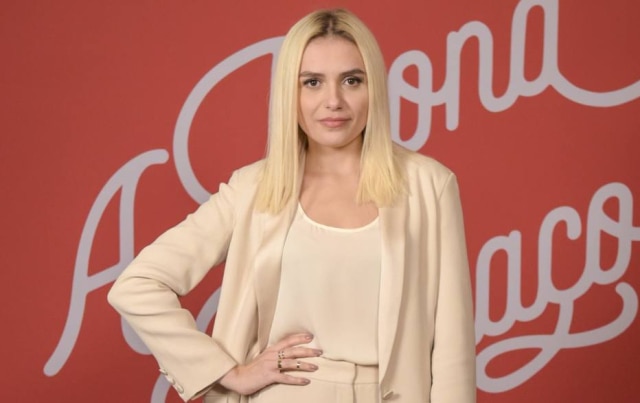 Estevam Avellar / Globo / Divulgação Monica Iozzi durante evento de apresentação de 'A Dona do Pedaço', no Rio de Janeiro.