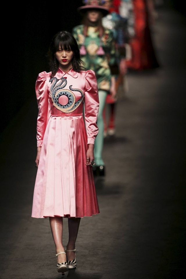 Stefano Rellandini/ Reuters Desfile da outono-inverno da Gucci na semana de moda de Milão, em 2016