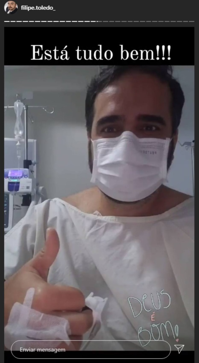 Instagram / @filipe.toledo_ Jornalista Filipe Toledo manda recado em rede social após sofrer infarto