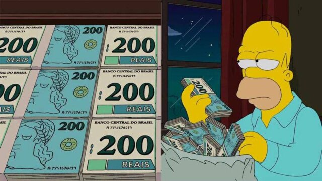 Fox A série 'Os Simpsons' é conhecida por 'prever' acontecimentos reais. Um deles foi a nota brasileira de R$ 200.