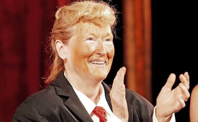Reprodução Meryl Streep como Donald Trump