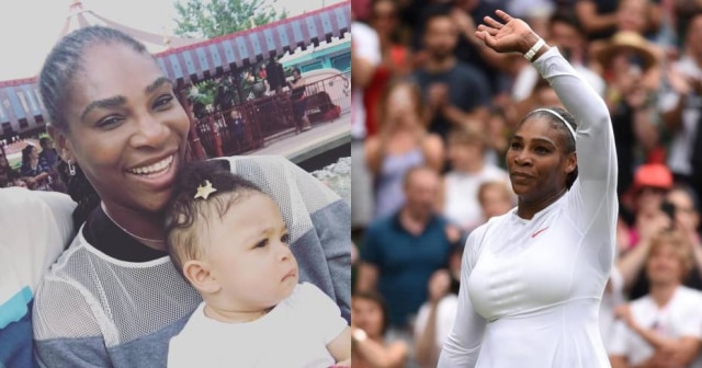 Instagram @serenawilliams | Oli Scarff/ AFP Serena Williams e a filha Alexis Olympia