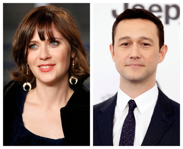 Danny Moloshok/Reuters Zooey Deschanel e Joseph Gordon-Levitt em 2018.