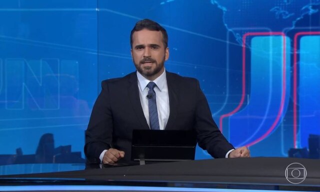 Reprodução de 'Jornal Nacional' / Globo (2019) O jornalista Filipe Toledo durante apresentação no 'Jornal Nacional' em 2019