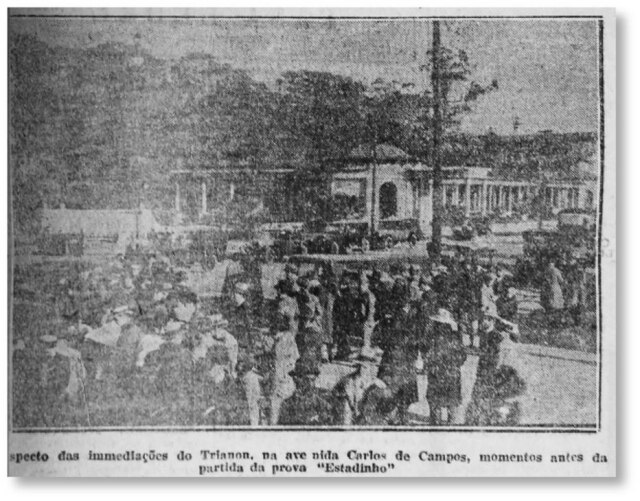 Durante três anos, o endereço do Parque do Trianon foi Avenida Carlos de Campos. > Estadão - 15/7/1927