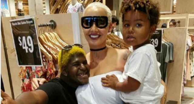 Reprodução A modelo Amber Rose é mãe de Sebastian, de 3 anos.