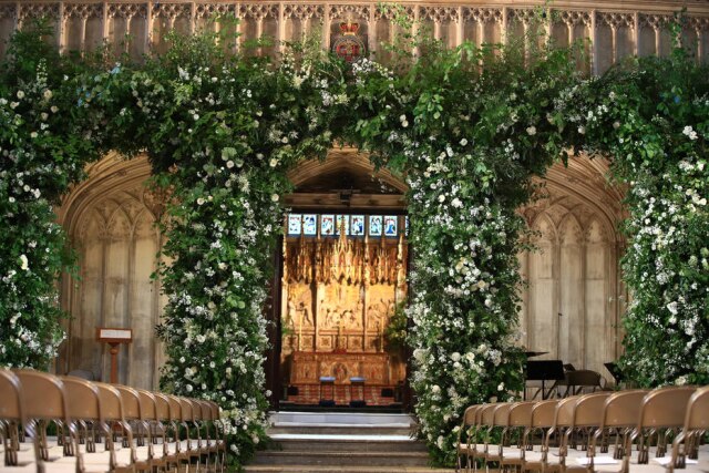 Danny Lawson/Pool via Reuters As flores utilizadas no casamento de Harry e Meghan Markle foram doadas para instituições de caridade e asilos espalhadas pelo Reino Unido