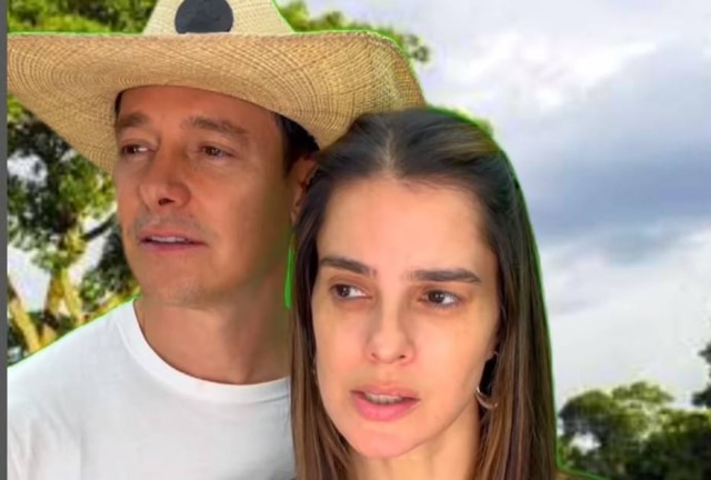 Instagram/@rodrigofaro Ao lado da mulher, Rodrigo Faro recria cena de 'Pantanal' e seguidores brincam: 'De olho na novela da concorrência'.