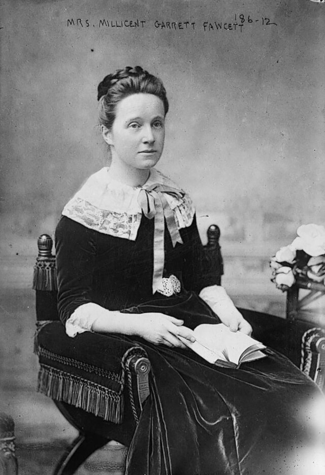 Bain News Service Collection/Library of Congress Millicent Garrett Fawcett. Fawcett, que formou a União Nacional de Sufragistas em 1897.