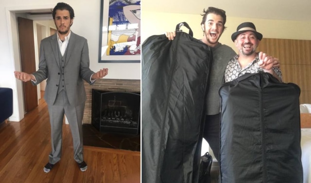 Twitter/@NickKocher Nick Kocher, roteirista do 'Saturday Night Live', contou com a ajuda de seguidores no Twitter para encontrar seu terno e devolver o terno que havia pego ao verdadeiro dono.