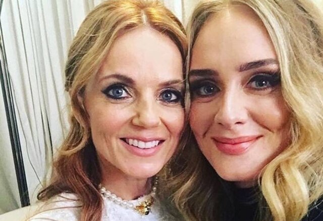 Instagram/@adele Adele e Geri Halliwell, do grupo Spice Girls.