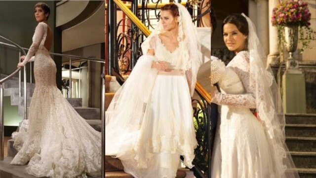 Arquivo Globo Mês das noivas: Isabella Santoni, Carolina Dieckmann e Bruna Marquezine subiram ao altar com vestidos feitos pela estilista Lethicia Bronstein.