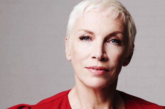 A cantora Annie Lenox, 60 anos