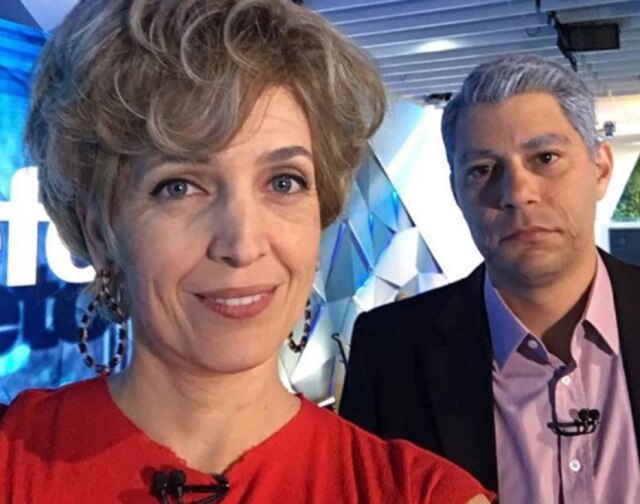 Reprodução/Instagram Poliana Abritta e Evaristo Costa ficaram 'velhos' no 'Fantástico' do último domingo, 15.