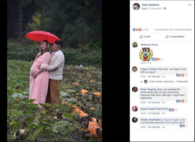 Facebook/@todd.cameron O casal canadense Todd e Nicole Cameron.