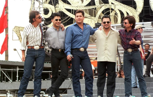 Monica Zarattini / Estadão 'Amigos' durante ensaio para o show do especial de 1998.