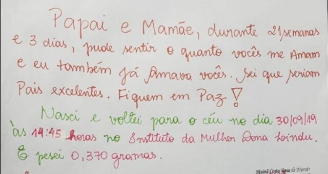 Facebook / Marcelo Augusto Mensagem humanizada da equipe de enfermeiras de Manaus inspirou uma médica obstetra do interior do Paraná.