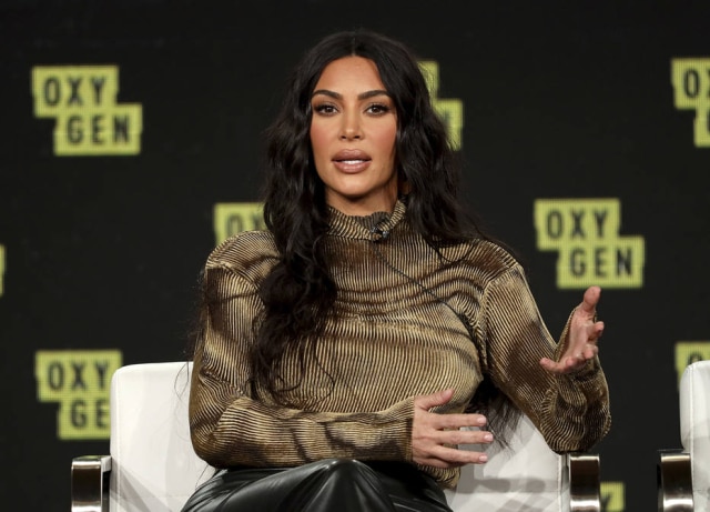 Willy Sanjuan / Invision / AP Kim Kardashian West durante um painel sobre seu documentário na Oxygen TCA 2020 Winter Press Tour, nos Estados Unidos.