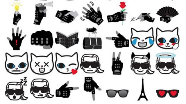 Reprodução Emoji fashion de Karl Lagerfeld, lançado em março desse ano