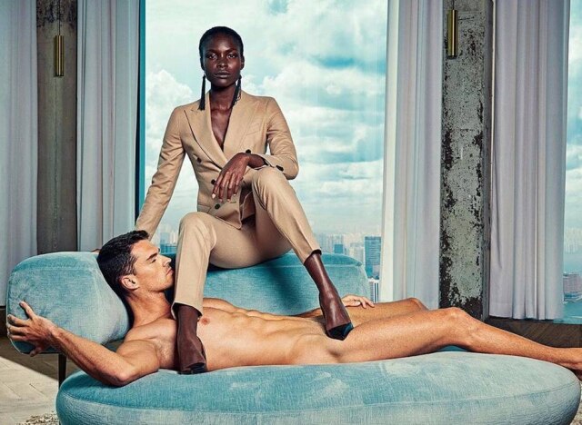 Instagram/ @suistudio Campanha de moda traz homens pelados e mulheres em posição de poder
