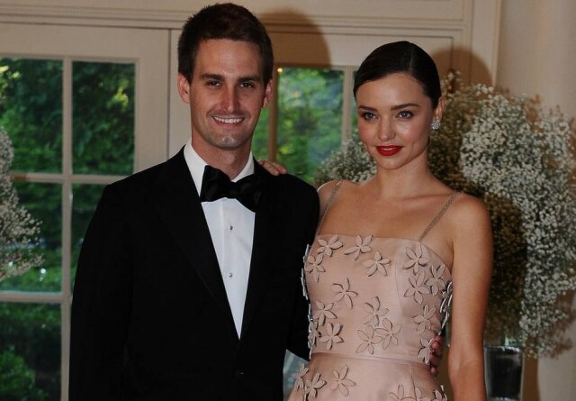 REUTERS/Mary F. Calvert Miranda Kerr e seu marido Evan Spiegel são pais.
