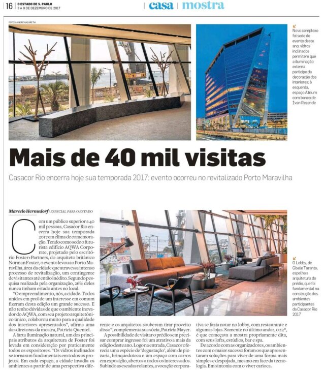 Reprodulção Edição 2017 da Casacor Rio chegou ao fim com mais de 40 mil visitas