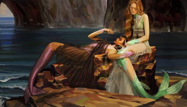 Ignasi Monreal/ Divulgação/ Gucci Sereias modernas da Gucci usam vestidos de tule e celular