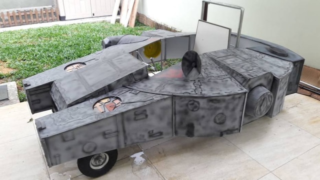 Red Bull/Divulgação Carro Millenium Falcon, da equipe de Star Wars.