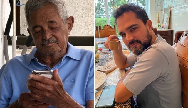 Instagram / @camargoluciano Francisco e seu filho, o músico Luciano Camargo.
