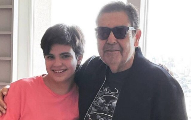 Instagram/ @lucard Faustão com o filho Rodrigo, após receber alta hospitalar