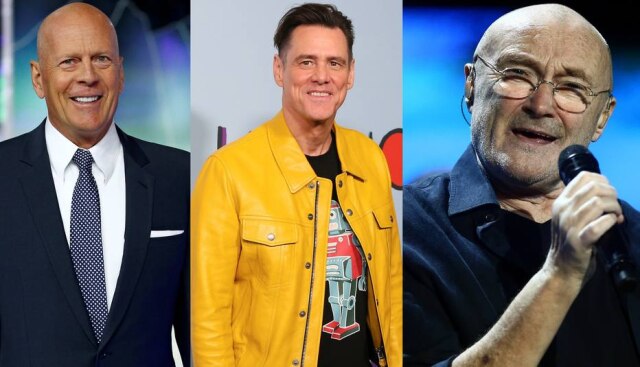 REUTERS/Henry Nicholls, REUTERS/Danny Moloshok, ESTADÃO, Fábio Motta Os atores Bruce Willis, Jim Carrey e o músico Phil Collins anunciaram na semana passada o afastamento de suas carreiras.
