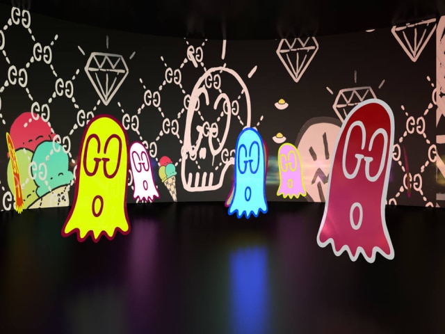 Divulgação Em sua instalação, o grafiteiro Trouble Andrews, ou GucciGhost, como é conhecido, recriou o espírito de seu próprio ateliê que fica no Brooklyn, em Nova York