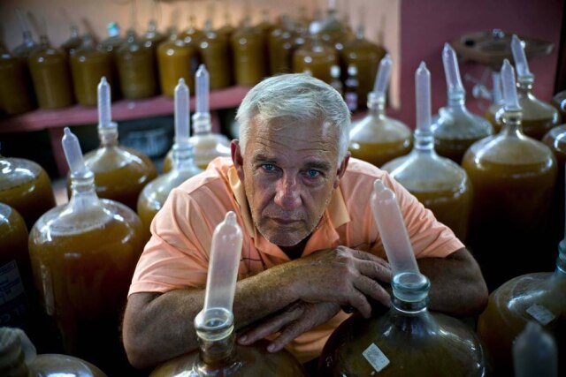 AP Photo/Ramon Espinosa Vinícola cubana tem um processo inusitado de fermentação de vinhos.
