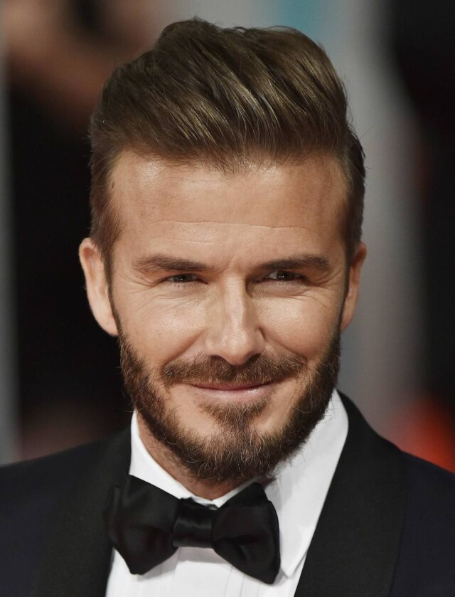 REUTERS/Toby Melville O vaidoso David Beckham com sua barba delineada, sem um fio fora do lugar