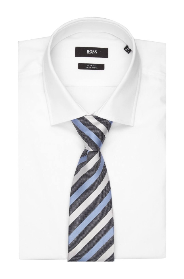 Divulgação/ Hugo Boss Gravata regular com estampa clássica