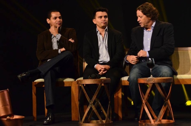 Divulgação/Record Da dir. à esq.: Marcelo Silva, Gustavo Reiz e Ivan Zettel