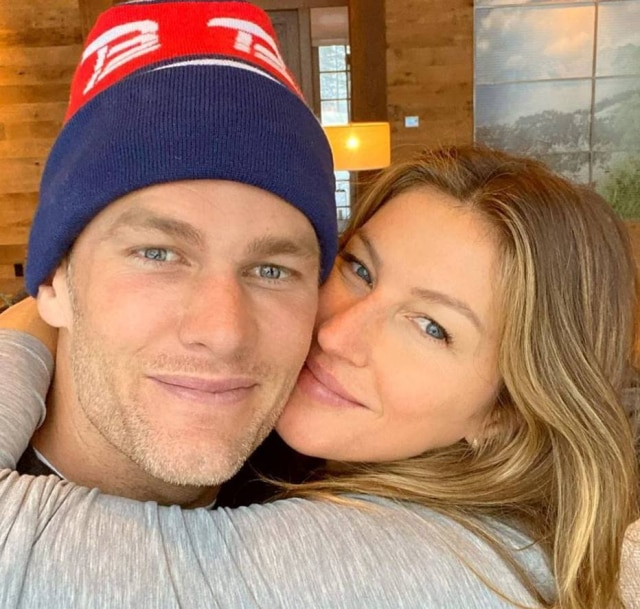 Instagram/@gisele A modelo Gisele Bündchen e o marido Tom Brady.