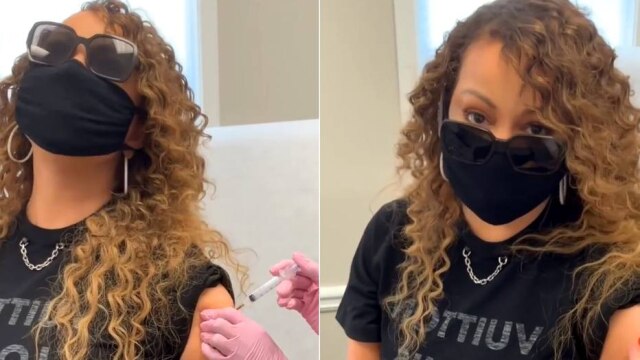 Reprodução Instagram / @mariahcarey Mariah Carey incentiva seus seguidores a tomarem a vacina contra covid-19