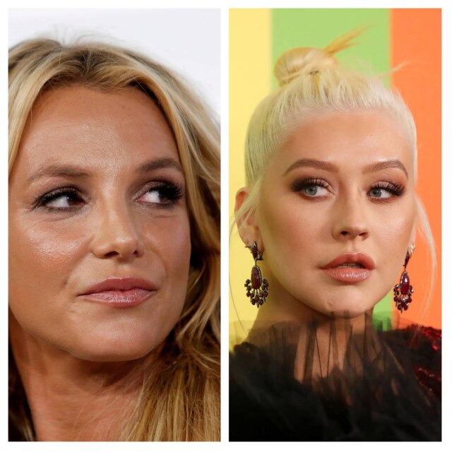 Eduardo Munoz/Reuters e Mario Anzuoni/Reuters Britney Spears, em 2016, e Christina Aguilera, em 2019.