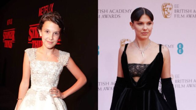 Eric Charbonneau/Netflix e REUTERS/Henry Nicholls Eleven foi o primeiro papel de destaque de Millie Bobby Brown, que hoje tem 18 anos.