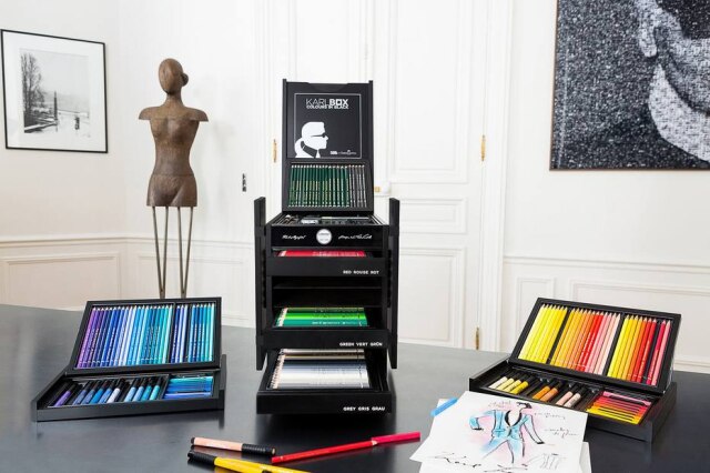 Divulgação O estilista Karl Lagerfeld lançou uma coleção de lápis de cor para a Faber-Castell